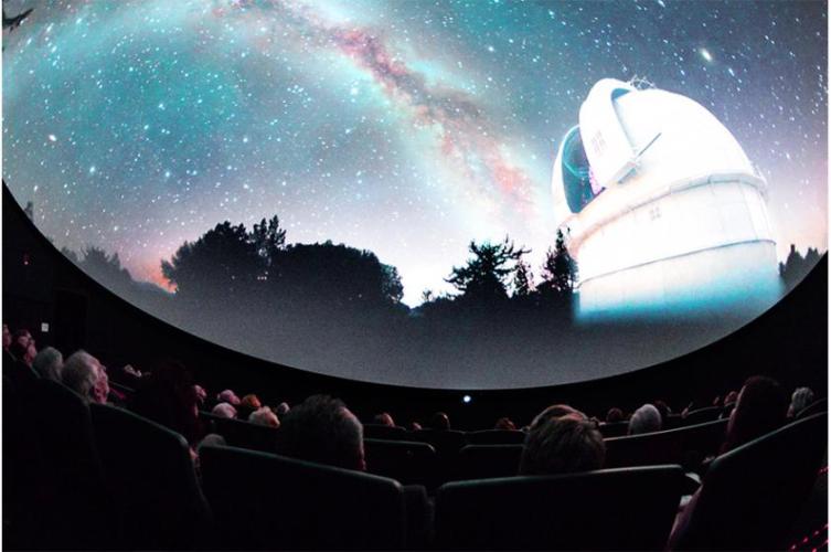 view inside the SFA planetarium in the Cole STEM Building