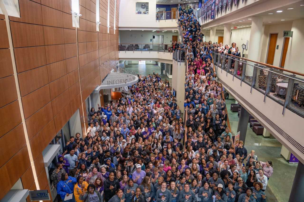 SFA students pack the Baker Pattillo Student Center during SFA's annual MLK Day of Service