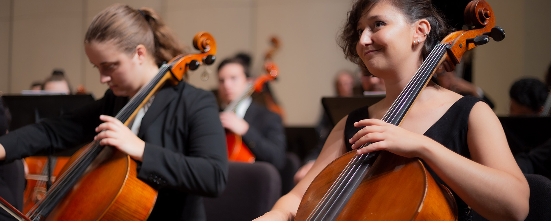 Students playing cello