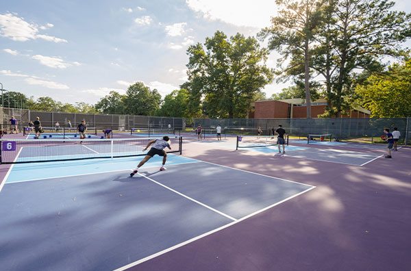 Students playing pickleball