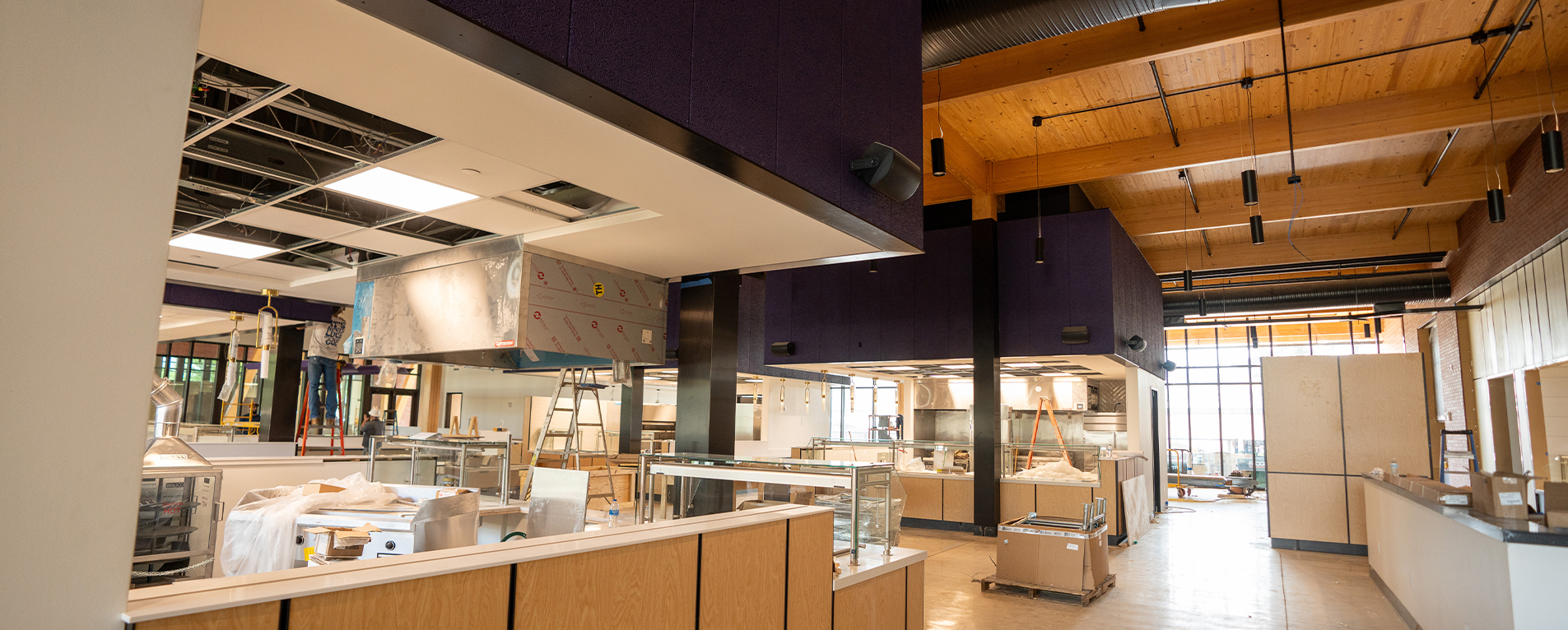 Construction View of Pineywoods Dining Hall