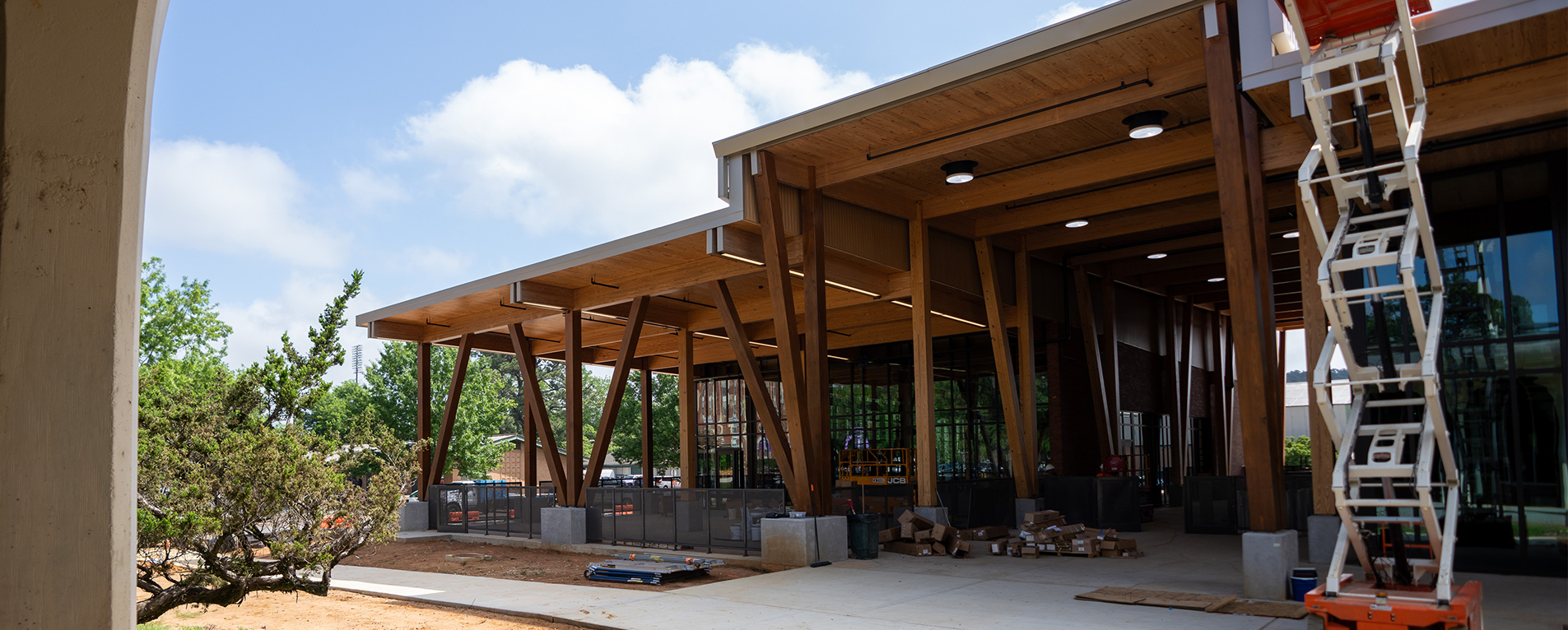 Construction View of Pineywoods Dining Hall