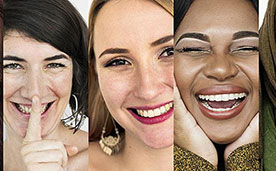 different faces of women