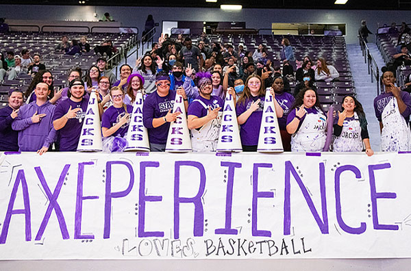 Students in the stands