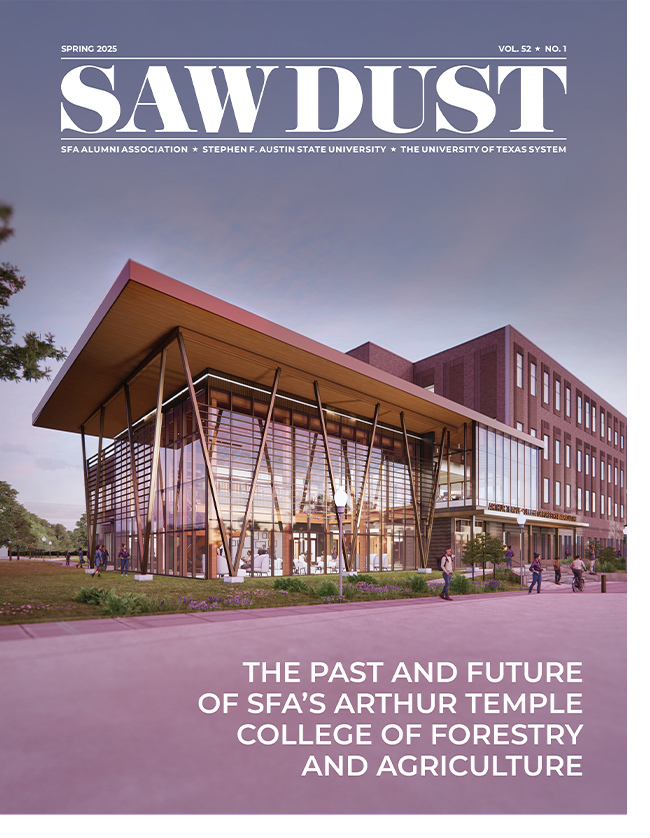 Cover of magazine showing building rendering