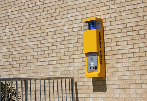 sample yellow Emergency call box