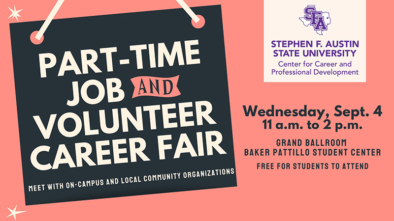 Part-Time Job and Volunteer Fair graphic