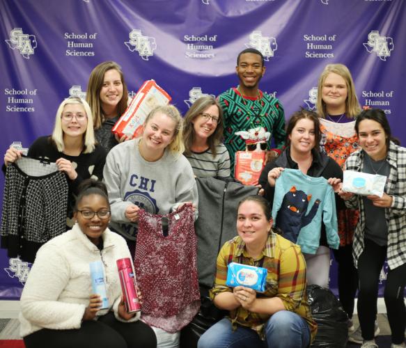 SFA student members of Phi Upsilon Omicron