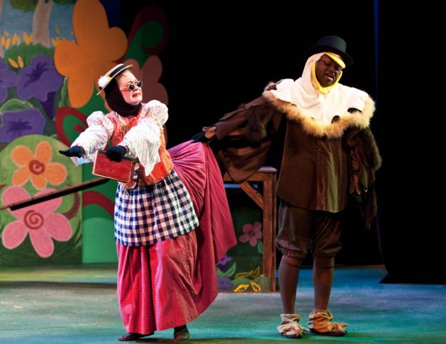 a scene from "The Ugly Duckling" production
