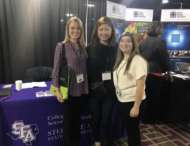 Lauren Kiefer, visiting assistant professor Dr. Punitra Sawadpong and Jordan Barge