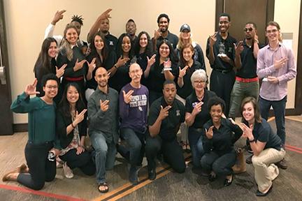 students from SFA’s School of Art, Department of Management and Marketing, and Department of Mass Communication