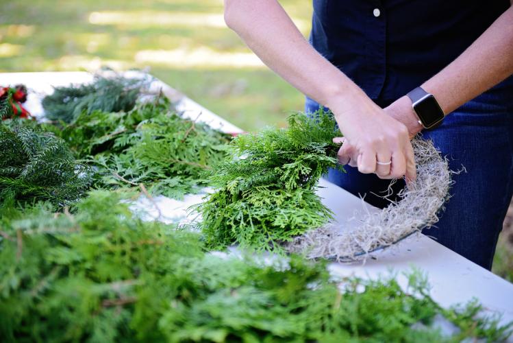 wreath making