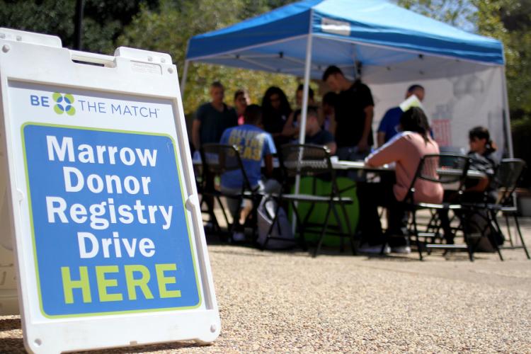 The Be The Match National Marrow Donor Program community drive on the SFA’s campus