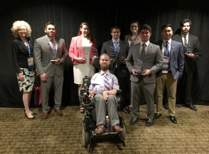 Members of Stephen F. Austin State University’s Phi Beta Lambda chapter in the Rusche College of Business