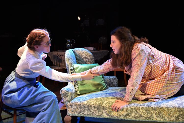 Aubrey Moore as Anne Sullivan and Cecily Maucieri as Helen Keller