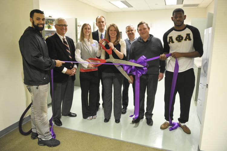 photo taken during the Food for Thought campus food pantry grand opening