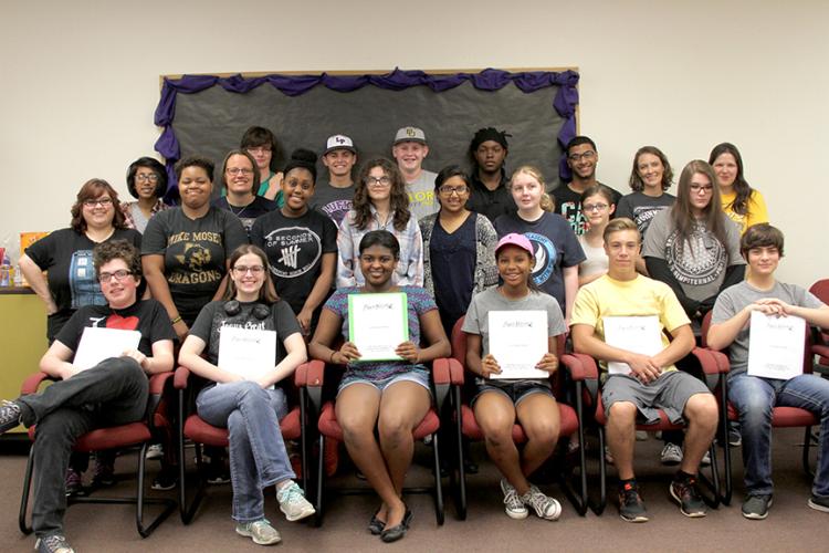 group photo of Barrio Writers' participants