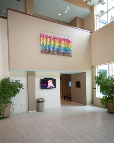 A Senbazuru created by education majors at SFA hangs in the Janice Pattillo Early Childhood Research Center.