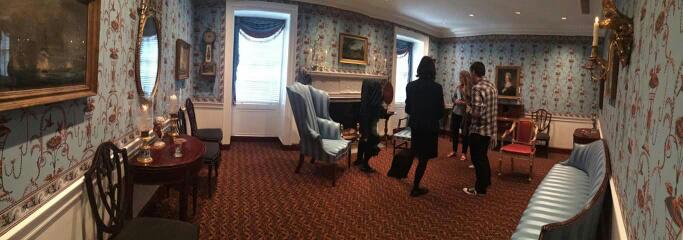 SFA interior design students touring Bayou Bend Museum