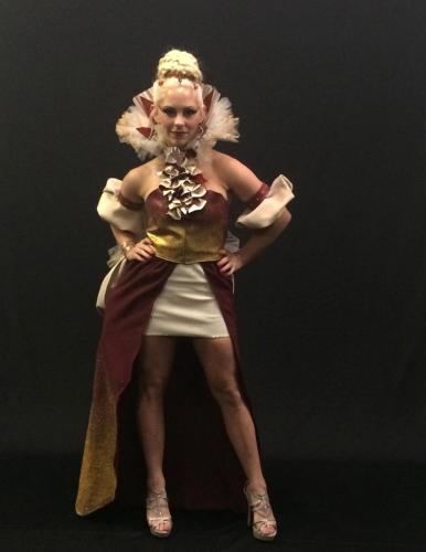 SFA junior Meagan McNabb models a Renaissance-inspired dress