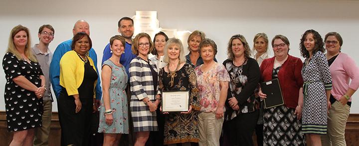 photo of those honored at the Partners in Educator Preparation Appreciation Banquet 