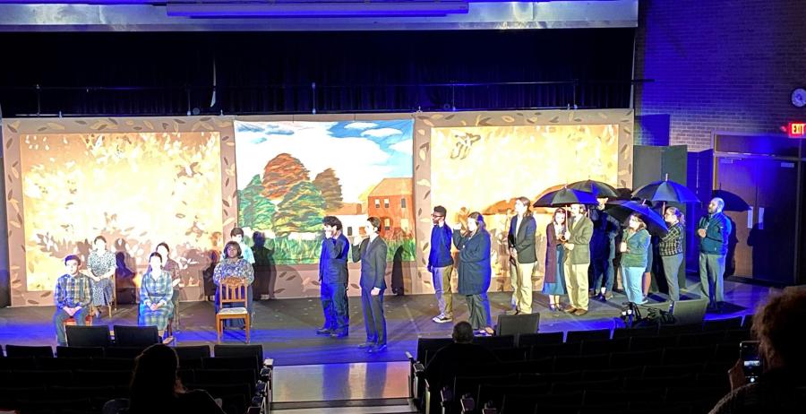 SFA theatre students perform a scene from "Our Town"