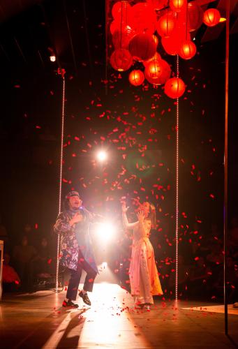 Sergio Mauritz Ang and SFA alumna Mai Lê perform in 'Song Of Me.'