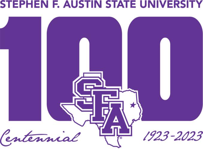 SFA centennial logo