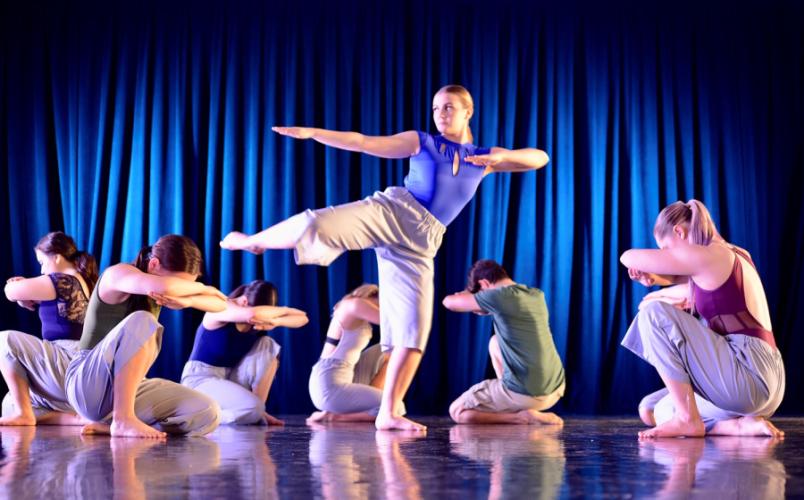 Danceworks Coda students in rehearsal