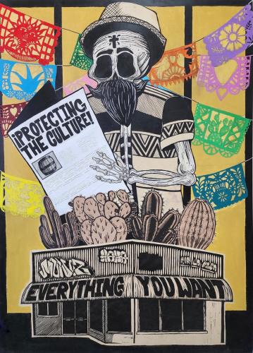 “Viva la Raza” by artist Benjamin Muñoz