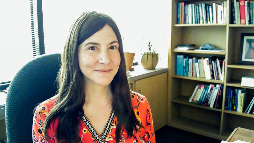 Dr. Roslyn Fraser in her office on the SFA campus