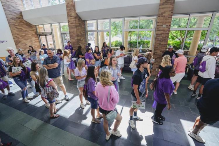 Students and faculty congregate in SFA's cafeteria