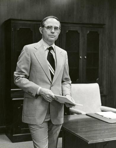 Dr. William R. Johnson served as Stephen F. Austin State University’s fourth president from 1976 through 1990, making him one of the university’s longest-serving presidents.