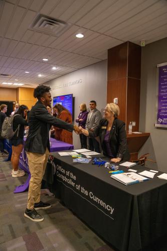 Isaiah Smith and C Welch at a career exploration day Nov. 6