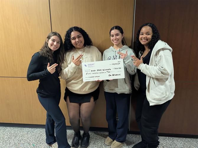 Ava Hoffpauir, junior from Beaumont; Gisselle Rivera, junior from Houston; Madeline Rivers, junior from Baytown; and Chloe Adams, senior from Houston