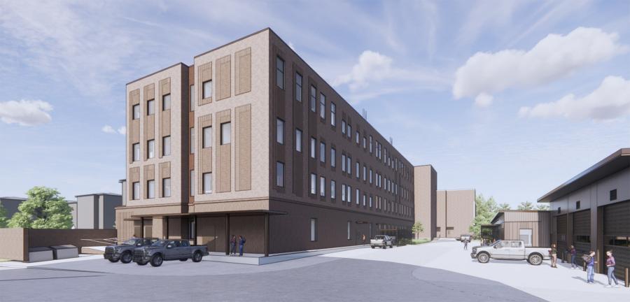 A rendering provided by Kirksey Architecture shows the newly approved Agricultural Engineering and Technology Building set to be built on the north side of a state-of-the-art Forestry Building on Stephen F. Austin State University’s campus.