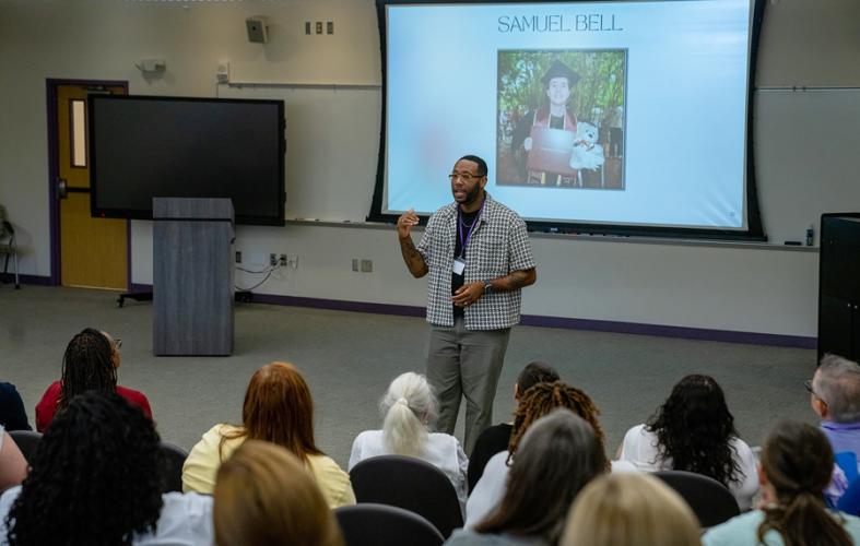 Larrian Menifee was this year's keynote speaker at SFA's Department of Education Studies second annual Lifelong Learning Conference.