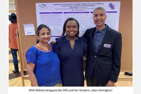 with Bidisha Sengupta (far left) and her student Laken Simington