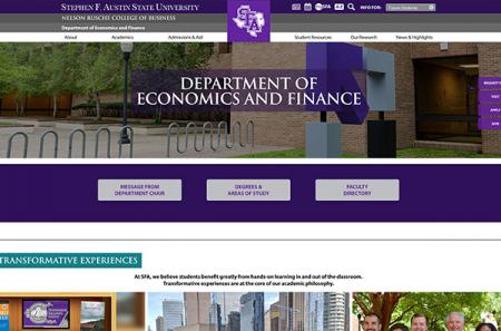 Department of Economics and Finance website -www.sfasu.edu/ecofin