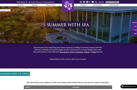 Summer with SFA website - https://www.sfasu.edu/summer