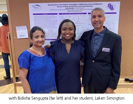 with Bidisha Segupta (left) and her student Laken Simington