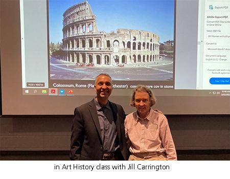 in Art History class with Jill Carrington