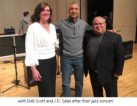with Deb Scott and J.D. Salas after their Jazz concert