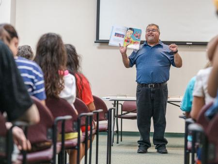 Project Raíces hosted children's author Xavier Garza for back-to-school events at the Nacogdoches Public Library and Kurth Memorial Library in Lufkin in August 2023.