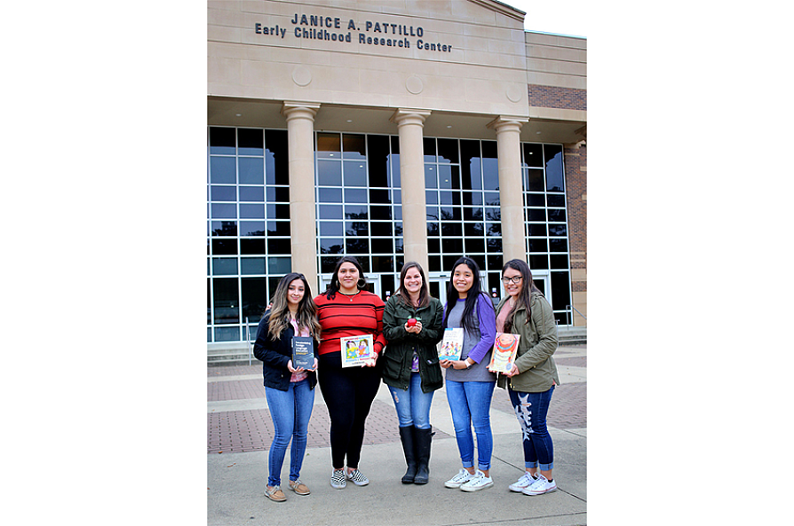 Pictured from left are BESO officers Valerie Vela, secretary; Sofia Martinez, treasurer; Straub; Brenda Sosa, president; and Miriam Lira, vice president.