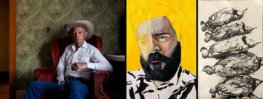 photographs of art from 2019 Texas National winners 