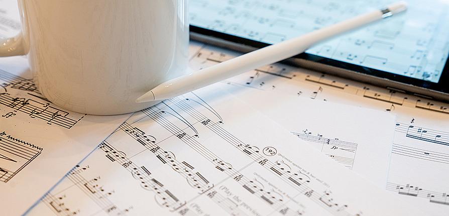 stock image of sheet music