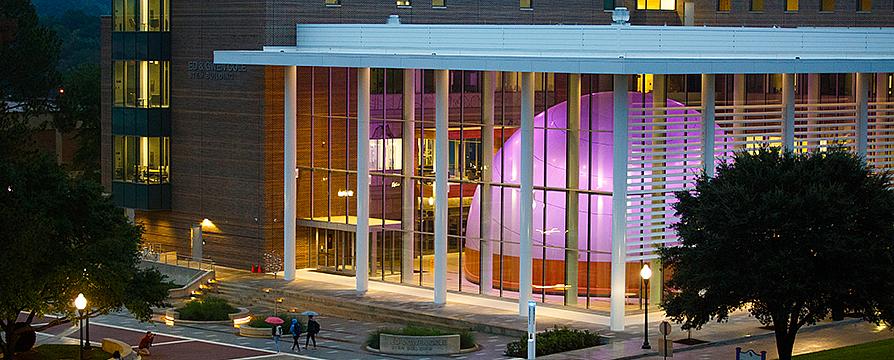 STEM Building at night