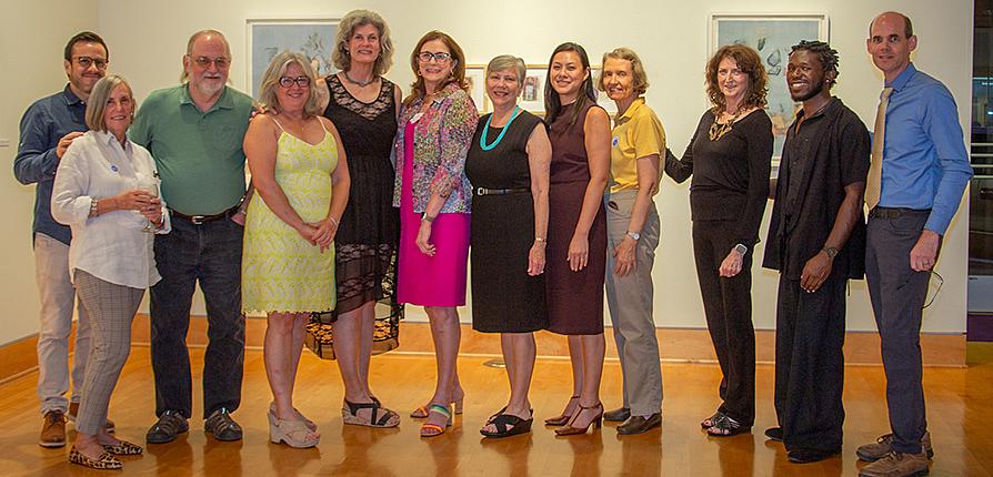 Members of the Friends of the Visual Arts at the 2023 Best Friends reception honoring student scholarship recipients.