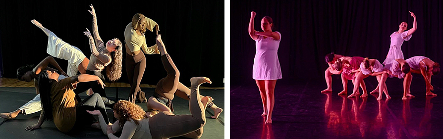 Students performing dance productions